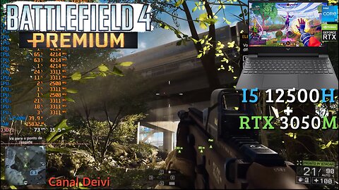 Battlefield 4 i5 12500H + RTX 3050M + 32GB RAM DDR4 3200MHz HP Victus 15