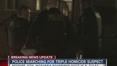 Police searching for overnight triple homicide suspect