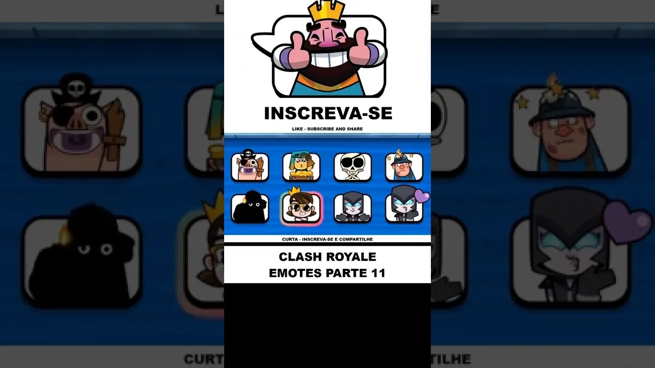 TODOS OS EMOTES - CLASH ROYALE PARTE 11