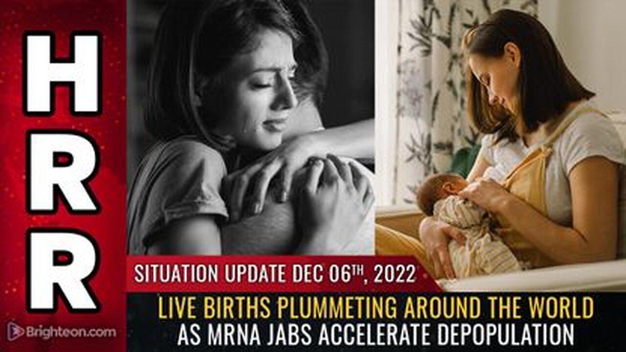 12-06-22 S.U. - Live births Plummeting around the World as mRNA jabs Accelerate Depopulation