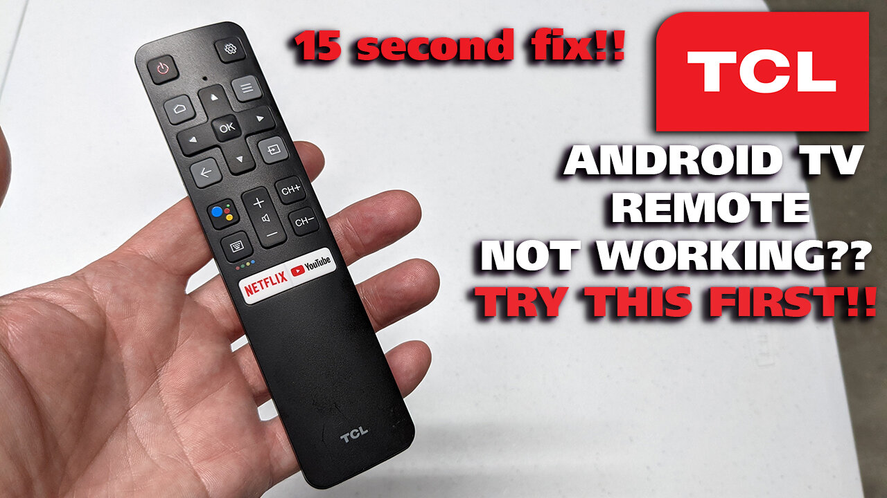 TCL Android Remote Not Working? Try this 15 sec fix first!!