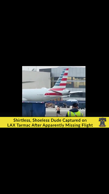 Shirtless, Shoeless Dude Captured on LAX Tarmac After Apparently Missing Flight