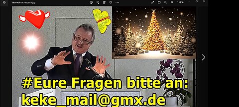 "Für das nächste Weihnachtsspecial mit Jakob Tscharntke bin ich auf Eure Fragen angewiesen, Danke“!!