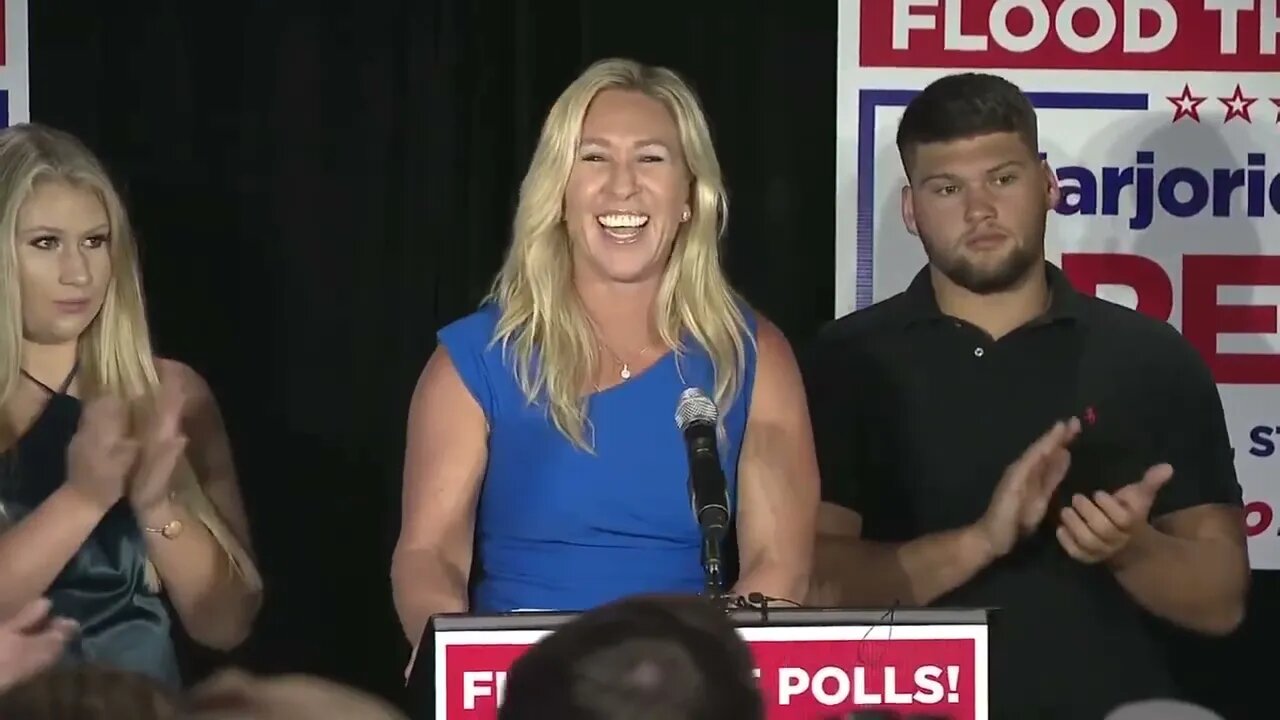 Marjorie Greene delivers speech after winning Georgia GOP primary