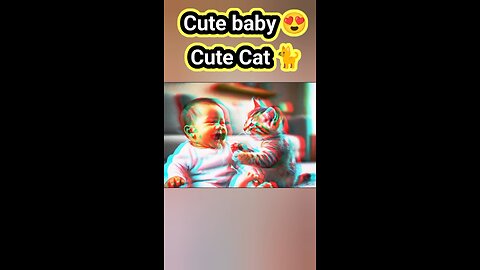 Cute baby and cute cat🐈 #ytshorts #funny #শর্ট #comedy #shorts #viral #tiktok #baby #song #cat