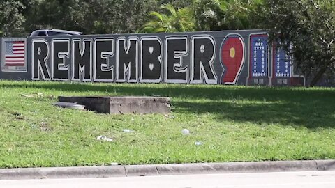 Refurbished mural pays tribute to those who died on 9/11