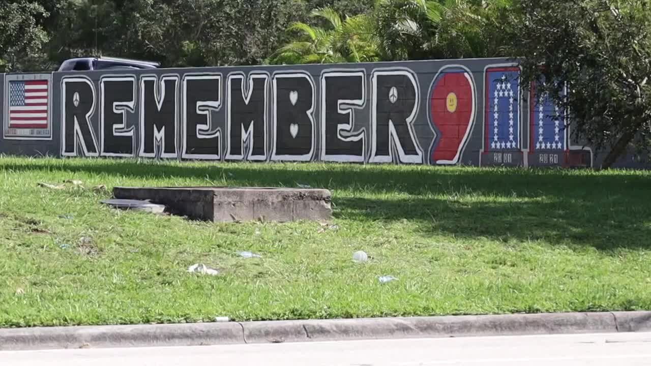 Refurbished mural pays tribute to those who died on 9/11