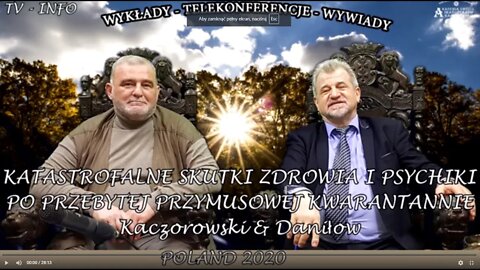 KATASTROFALNE SKUTKI ZDROWIA I PSYCHIKI PO PRZEBYTEJ PRZYMUSOWEJ KWARANTANNIE PANDEMII 2020©TV- INFO