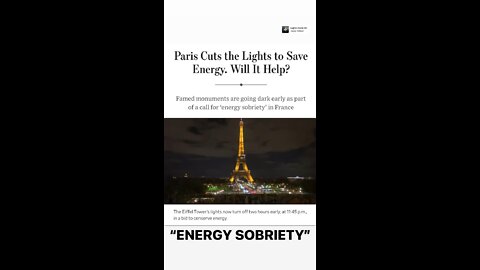 Paris “Energy Sobriety”