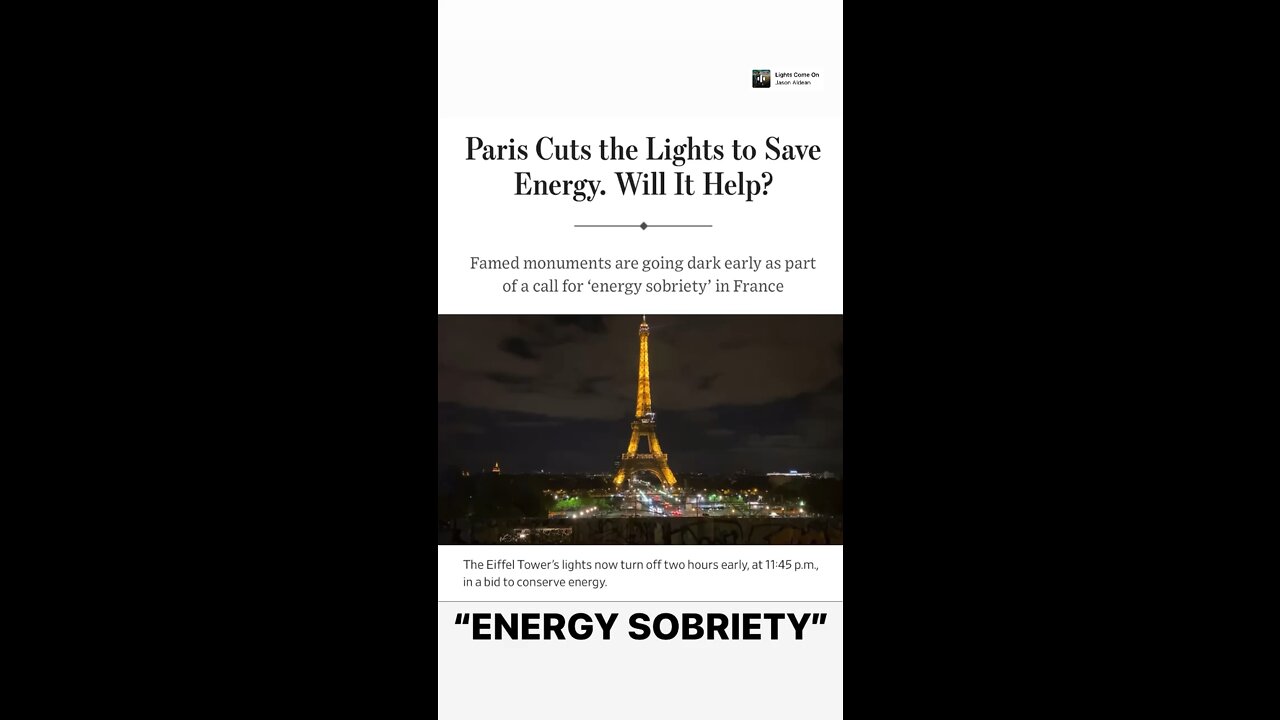 Paris “Energy Sobriety”