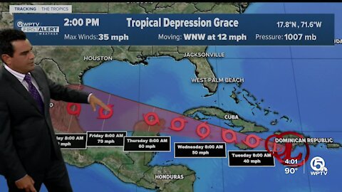 3 tropical systems: Fred to make landfall in Florida Panhandle, Grace expected to restrengthen