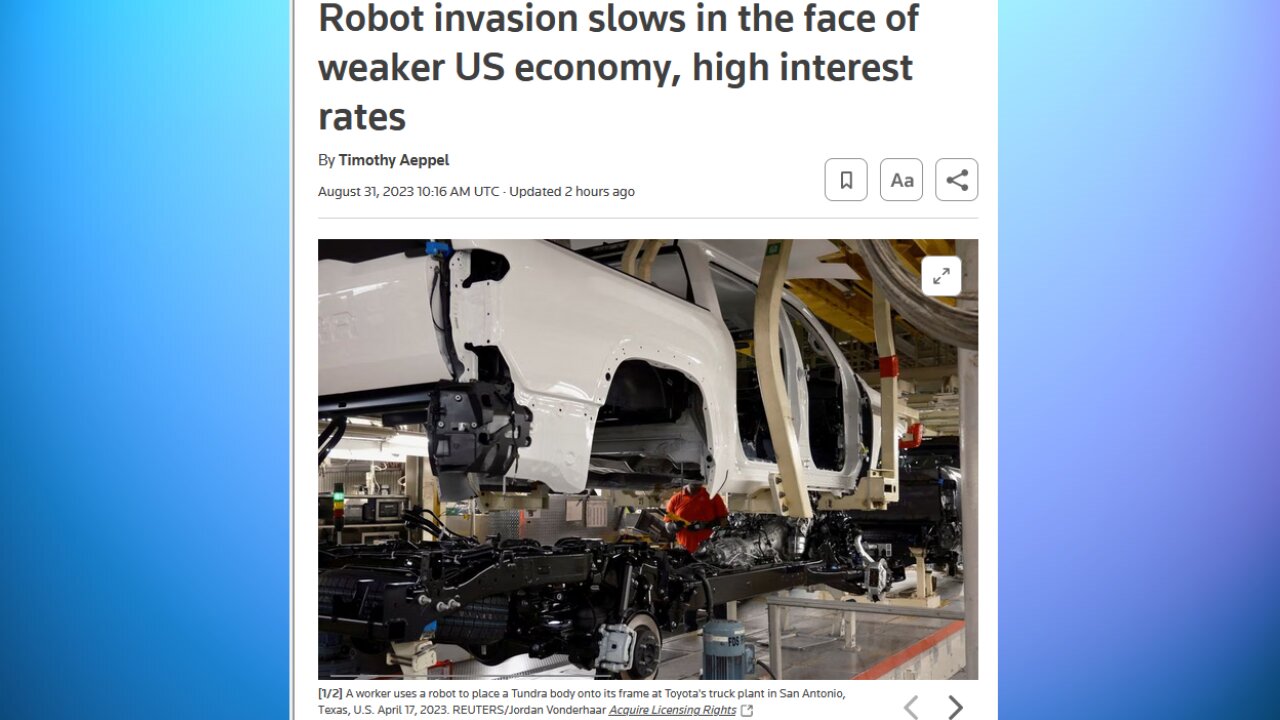 Robot invasion slows in the face of weaker US economy, high interest rates