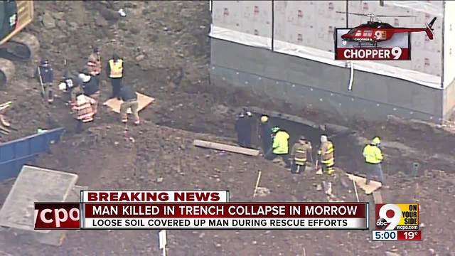 One person dead in Morrow trench collapse, Warren County officials say