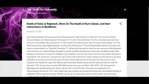 Death of Osho, Kurt Cobain, and their connections to #Buddhism #gematria #truth #numerology #Osho