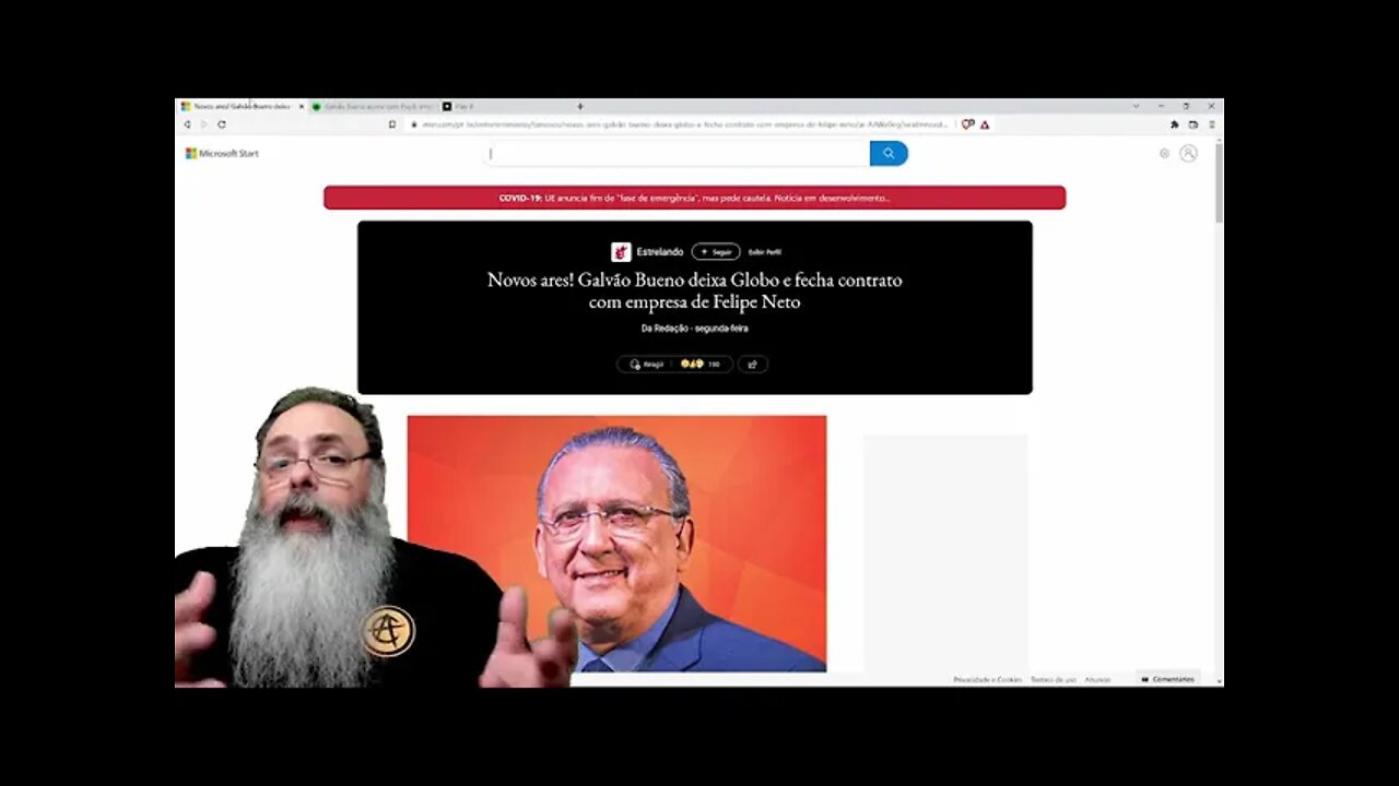 GALVÃO BUENO sai da GLOBO e vai apresentar conteúdo no internet com FELIPE NETO