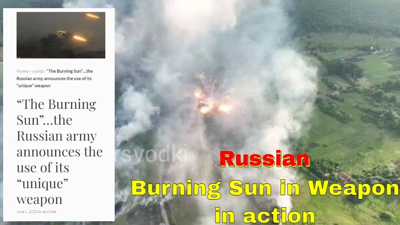 Combat Footage: Drone: Russian Secret Weapon. 'The Burning Sun" in action.