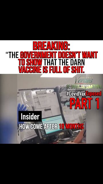 Government whistleblower “The vaccine is full of shit”