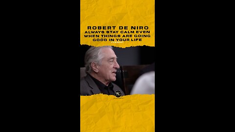 #robertdeniro Always stay calm even when things are going good in life. 🎥 @hollywoodreporter