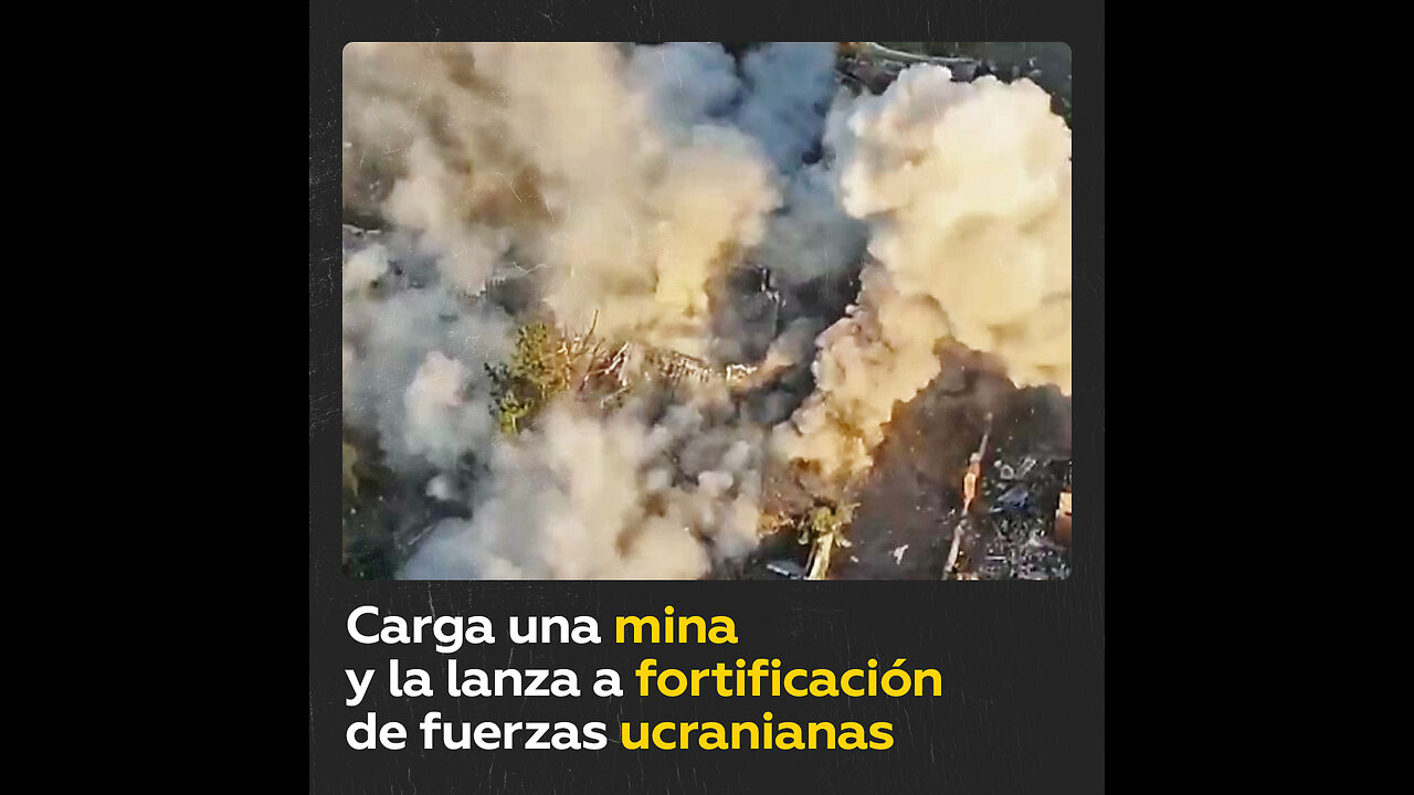 Militar ruso carga mina de 10 kilogramos y destruye una fortificación ucraniana