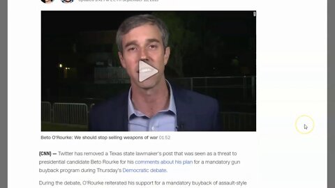 Frankie Beto O'rourke Crying About Tweets - Go Texas "Come And Take It" - Red Flag Law Example