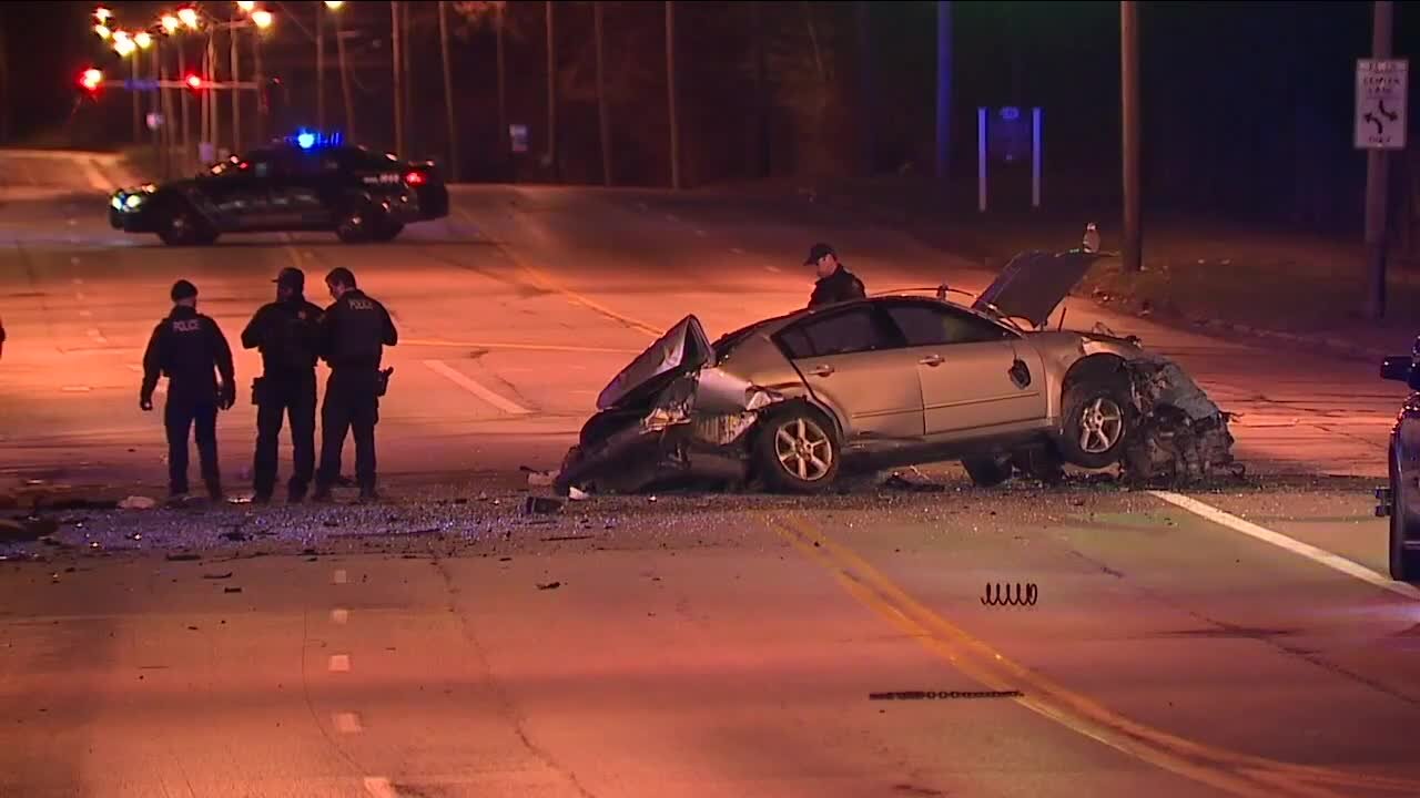 One dead after car crashes through Euclid dealership, bus shelter