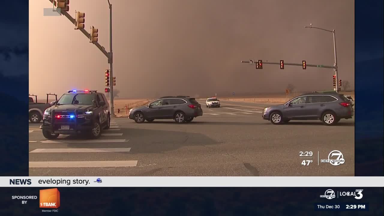City of Louisville residents ordered to evacuate for fast-moving wildfires
