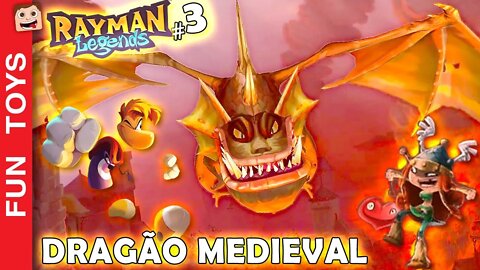 Rayman Legends #3 - Virei comida de DRAGÃO!? Uma fase com uma música IRADA! FPS 60 PT-BR