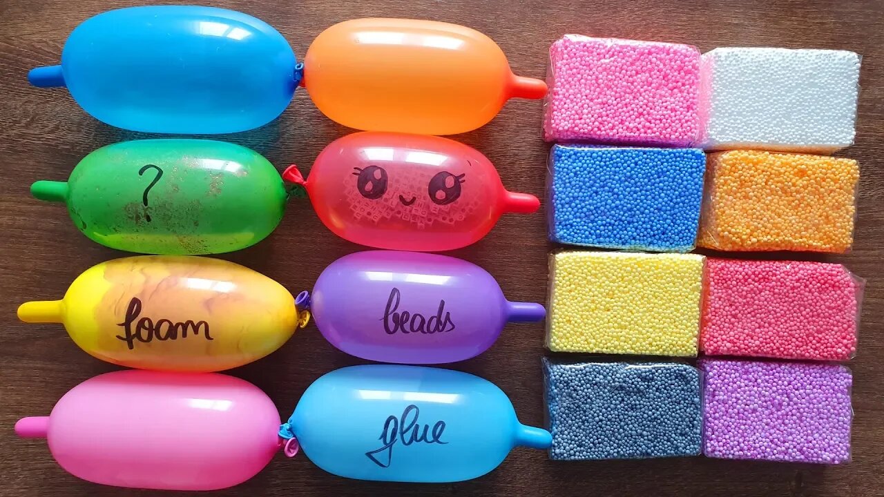 Making Slime with Funny Balloons and Foam Bricks #7