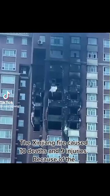 The aftermath of the Xinjiang fire in China. 10 perished - 9 injured