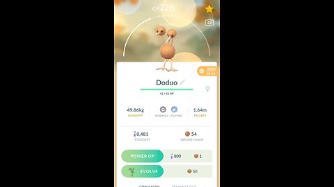 Doduo Evolves into Dodrio in Pokemon GO #pokemon #pokemogo