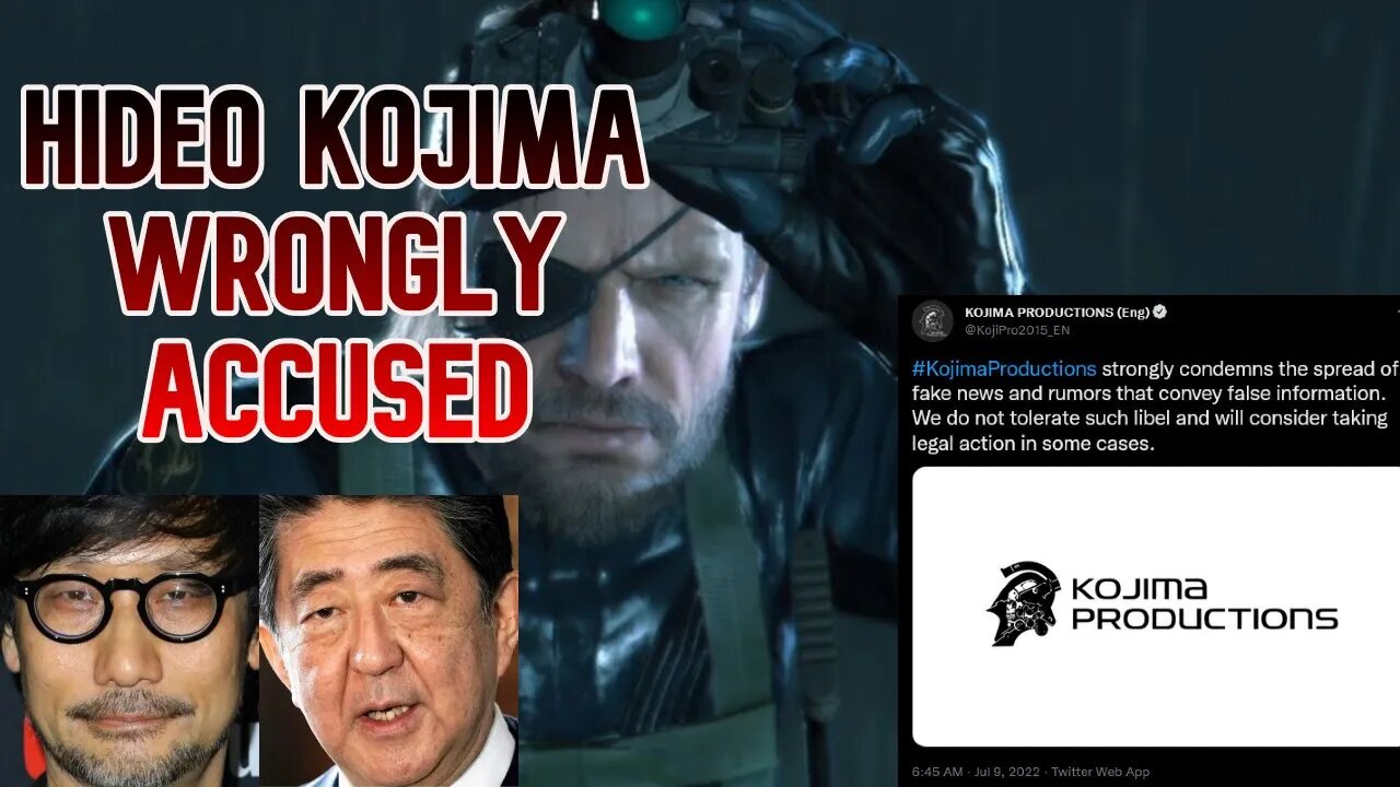 Soild Snake(Hideo Kojima) Accused For Deleting Japanese Former PM Shinzo Abe