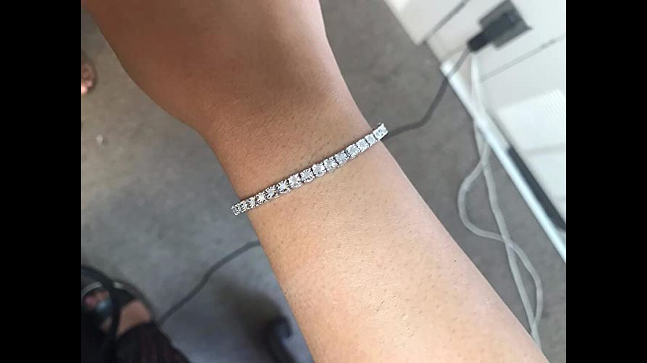 .925 Sterling Silver 1.0 Cttw Miracle-Set Diamond Tennis Bracelet (I-J Color, I3 Clarity)