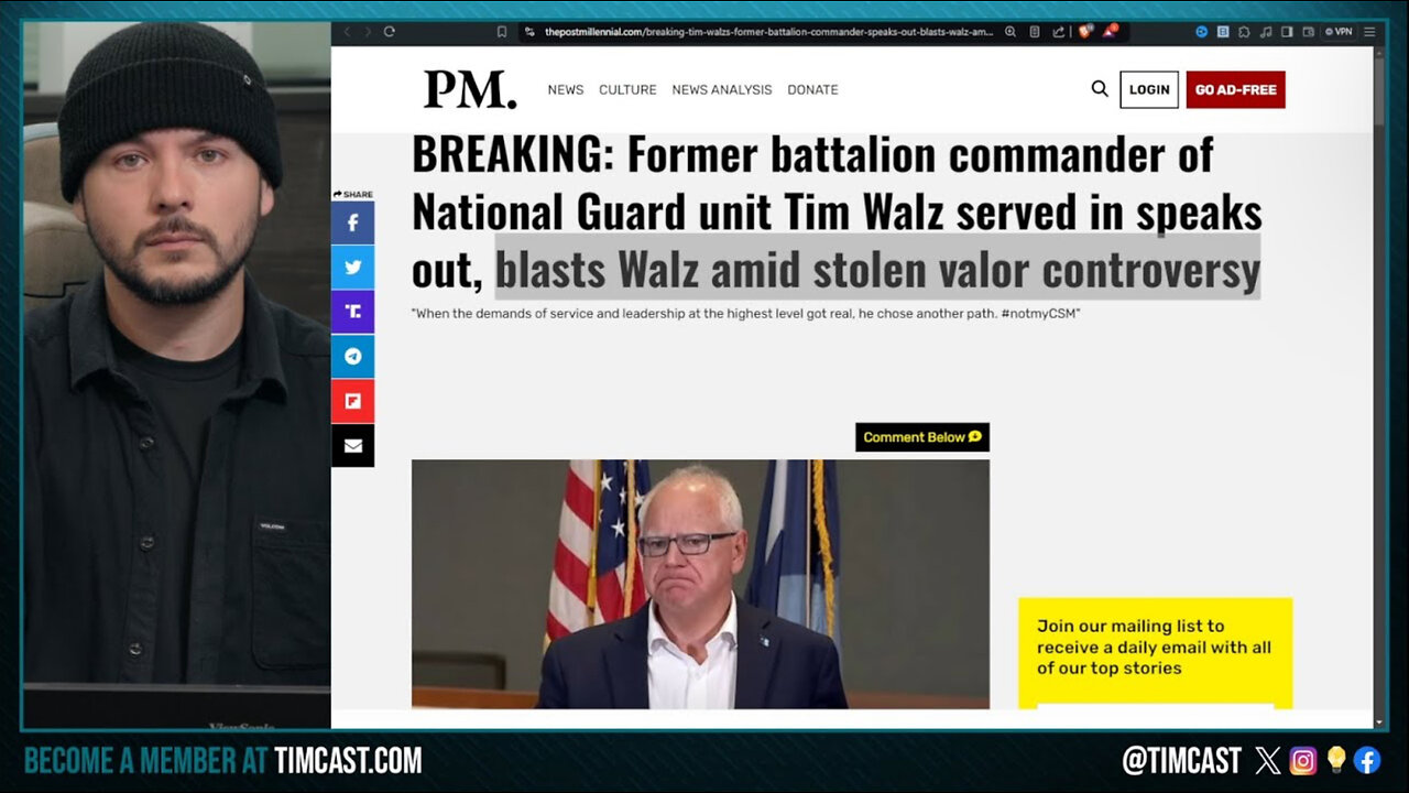 Walz STOLEN VALOR SCANDAL Sparks Democrat Crisis, Kamala Admits It Was A Mistake