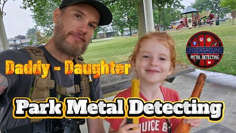 Girl Dad - Metal Detecting for Treasure in Cheektowaga, New York Park