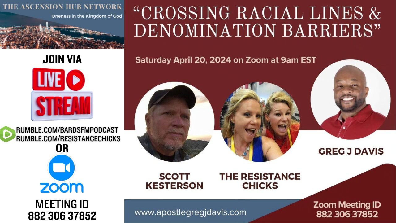 LIVE ZOOM: Oneness In the Kingdom - Crossing Racial Lines & Denominational Barriers