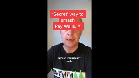 Quick way to get rid of paywalls.