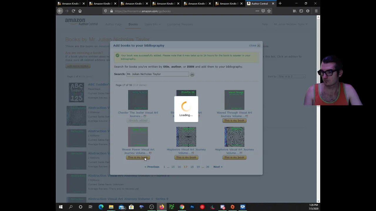 Let's mulligan, KDP Book Claiming to display in Amazon Author Central. Restarting The Tutorial