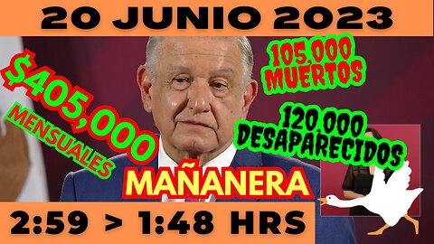 💩🐣👶 AMLITO | Mañanera *Martes 20 de Junio 2023* | El gansito veloz 2:59 a 1:48.