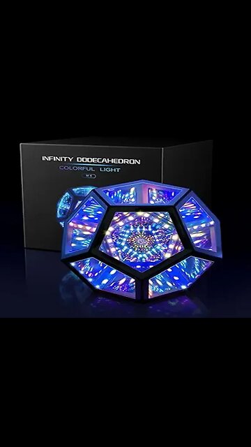 Infinity Mirror Light Infinite Dodecahedron Color Art Light for Gaming.
