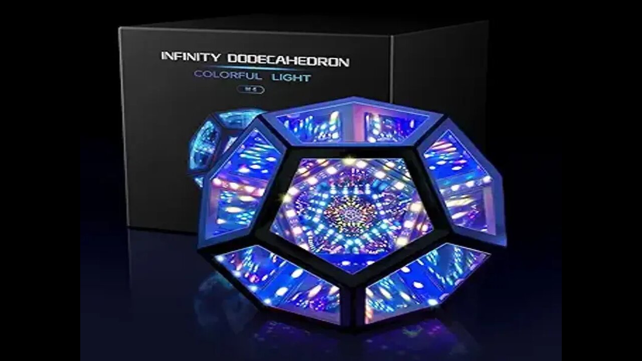 Infinity Mirror Light Infinite Dodecahedron Color Art Light for Gaming.