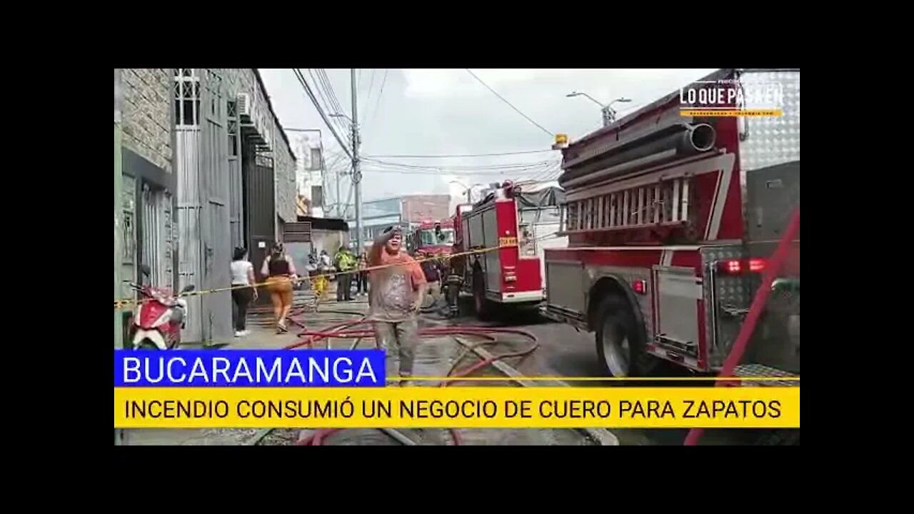 Incendio registrado en el barrio Gaitan en un fabrica de calzado