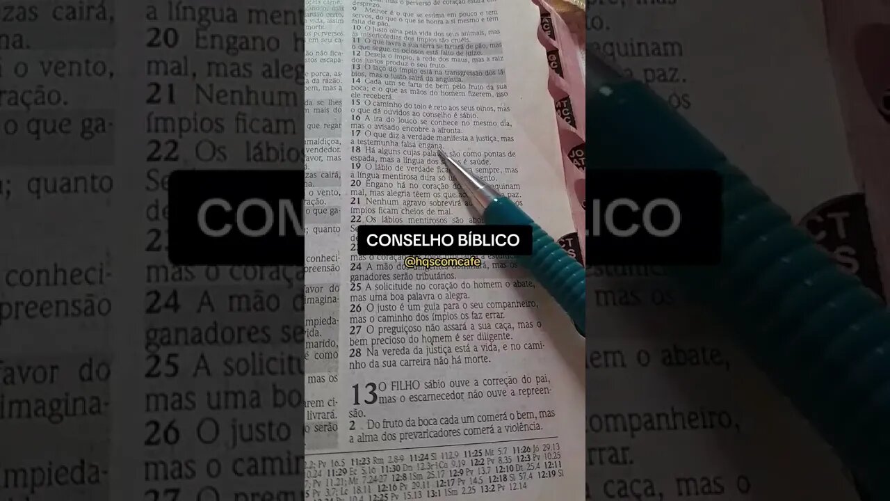 CONSELHO BÍBLICO DO DIA!