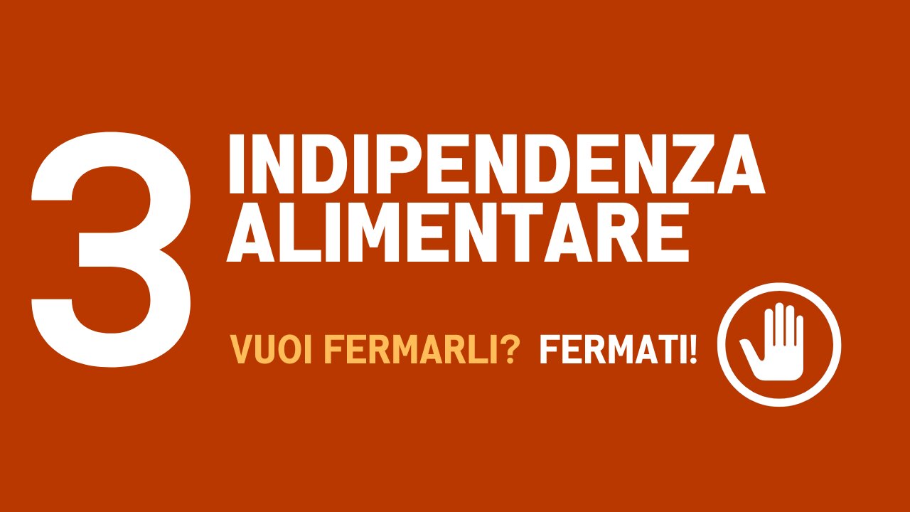 3. INDIPENDENZA ALIMENTARE.