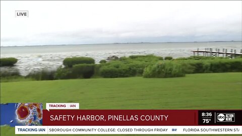 Heather Leigh in Pinellas County | Saftey Harbor is in a falling tide and the water has moved down. The tide will come up during high tide.