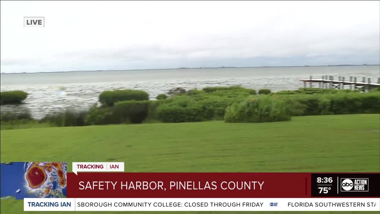 Heather Leigh in Pinellas County | Saftey Harbor is in a falling tide and the water has moved down. The tide will come up during high tide.