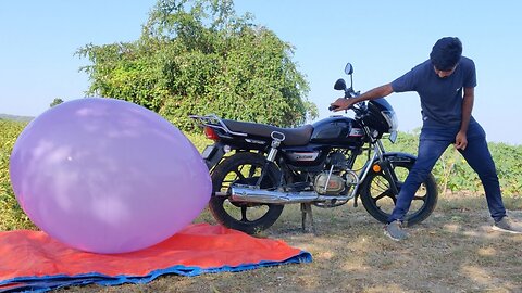 Biggest Monster Balloon vs Bike - Experiment