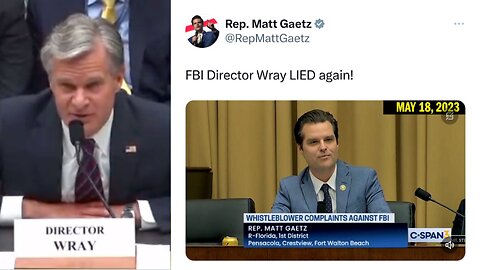 democrat cult FBI Director christopher wray hate matt gaetz asking why Hunter Biden not investigated