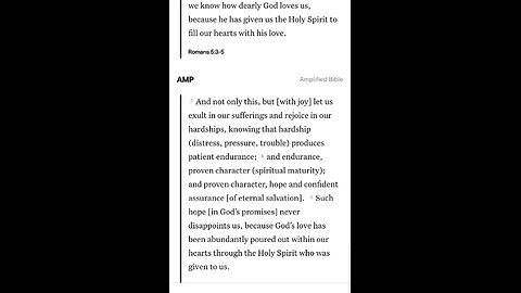 Romans 5:3-5 MEDITATION