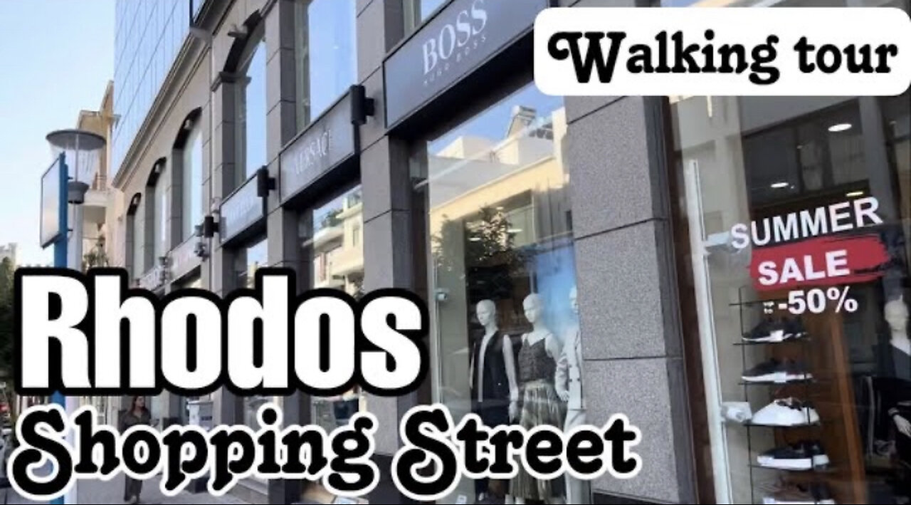 Rhodes Walking Tour - Main shopping street