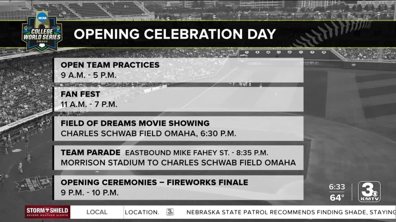 College World Series Opening Celebration Day kicks off Thursday